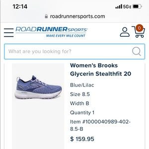 Brooks glycerin 20 8.5 woman’s